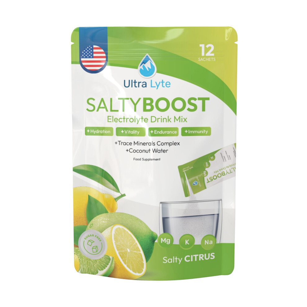 Ultra Lyte Saltyboost Citrus 12 Sachets - Electrolyte Hydration