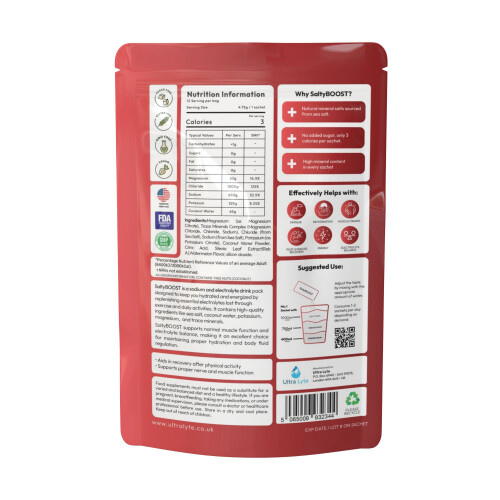 Ultra Lyte SaltyBoost Watermelon 12 Sachets - Hydration Boost 1