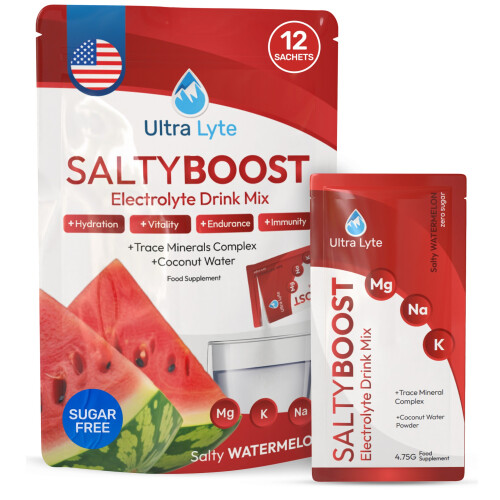 Ultra Lyte SaltyBoost Watermelon 12 Sachets - Hydration Boost 2