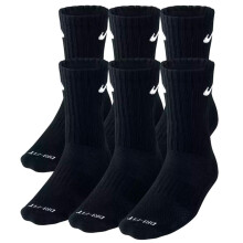 NIKE Plus Cushion Socks (6-Pair) (L (Men's 8-12 / Women's 10-13) Crew