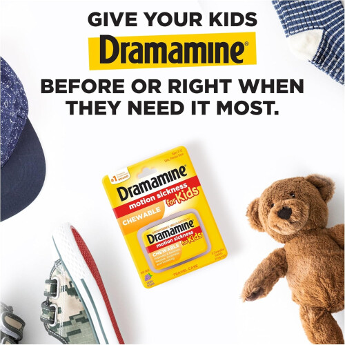 Dramamine Motion Sickness for Kids 8 Chewable Tabs - Grape Flavor 2