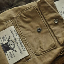 (khaki, XL) "Men's Dirt-Resistant American Retro Overalls: Casual, Wear-Resistant Loose Straight-Leg Pants"
