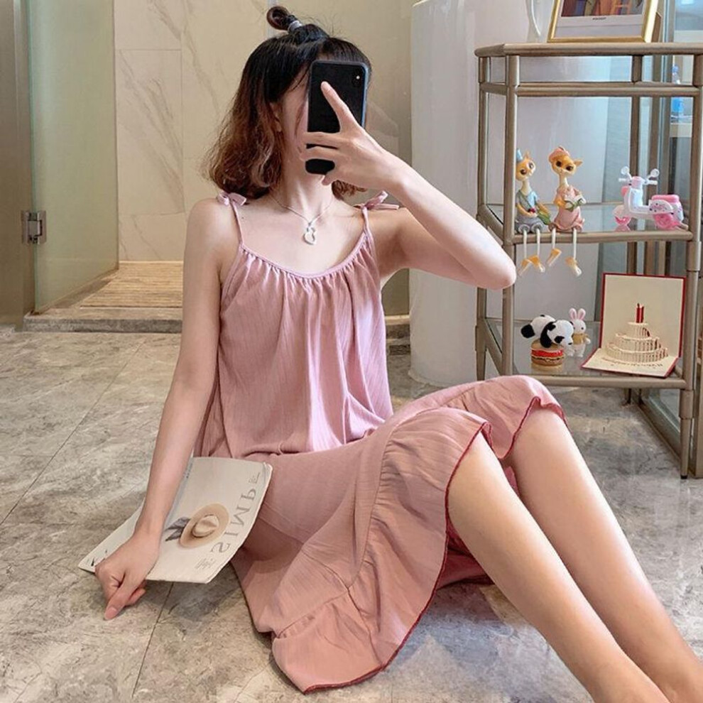(watermelon red, M) "new Cute Summer Sling Nightdress For Girls - Sweet Pajamas & Homewear