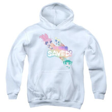 Trevco Sportswear CN713-YFTH-2 Powerpuff Girls The Day Is Saved Youth Hooded Sweatshirt, White - Medium