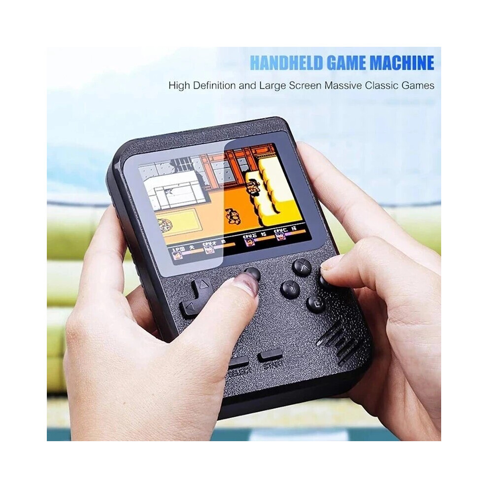 (Single Black) GAMINJA GC26 Retro Portable Mini Handheld Video Game Console 3.0 Inch Color LCD Kids Color Game Player Built in 400 Games