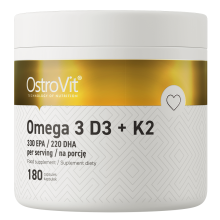 OstroVit Omega 3 D3+K2 180 Capsules - Heart & Bone Health