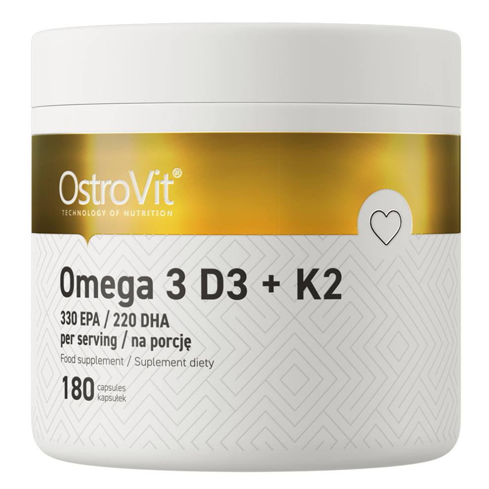 Ostrovit Omega 3 D3+K2 180 Capsules - Heart & Bone Health