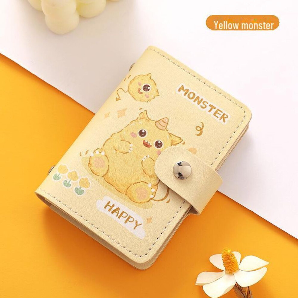 Charming Cartoon Women's Card Holder: High-end, Large Capacity, Multiple Slots, Ultra-thin, Anti-Demagnetization, Compact Design