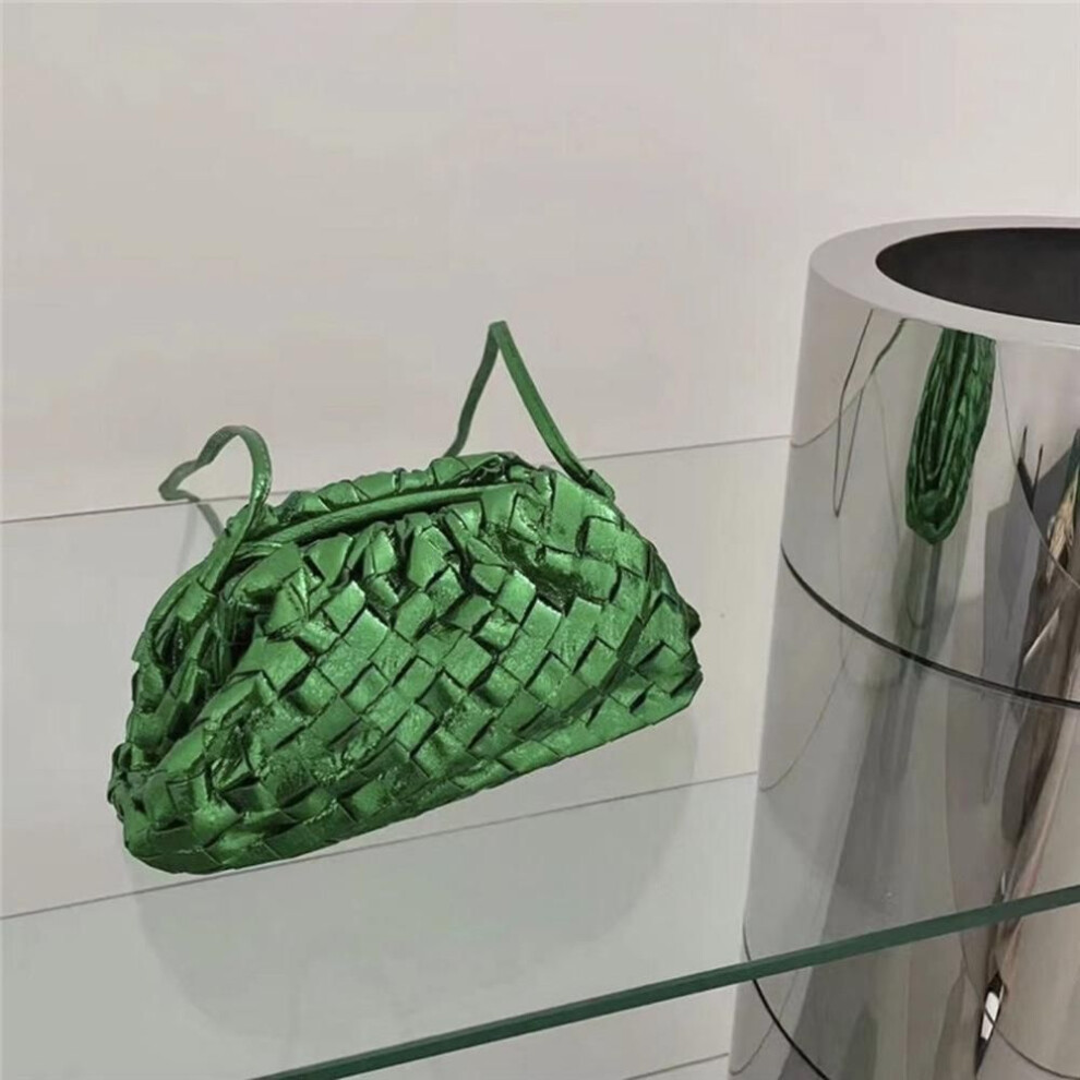 (green) European And American Style Women's Woven Cloud Crossbody Bag