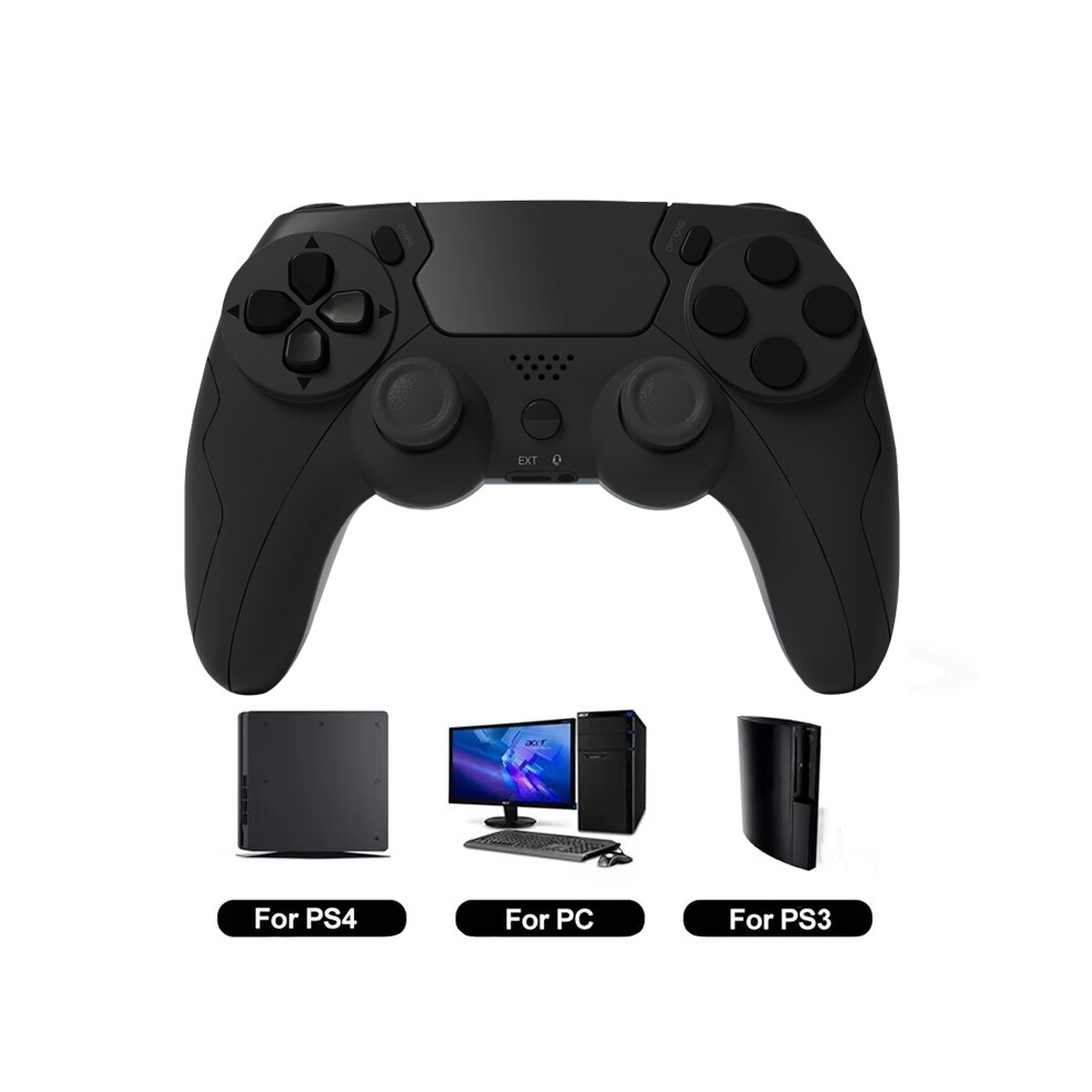 ( Black) Gaminja P48 Wireless Gamepad With Six Axis Gyroscope Game Controller For Ps4 Ps3 Console Wins 7 8 10 Dual Vibration Pc Joystick Black 785227543447