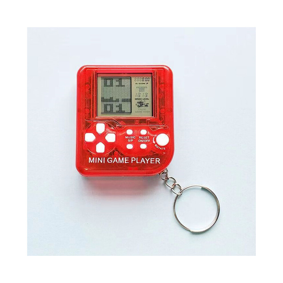 (Red) GAMINJA Retro Mini Handheld Game Players Classic Electronic Games Hand Held Console Game Child Puzzle Gaming Console Toys Gift