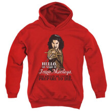 Trevco Sportswear PB103C-YFTH-3 Princess Bride Hello Youth Hooded Sweatshirt, Red - Large