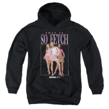 Trevco Sportswear PAR891-YFTH-1 Mean Girls So Fetch 90s Youth Hooded Sweatshirt, Black - Small