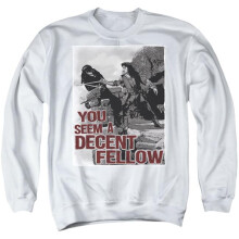 Trevco Sportswear PB116M-AS-1 Princess Bride Fellow Adult Crewneck Sweatshirt, White - Small