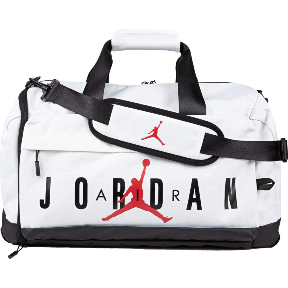 Photos - Travel Bags Nike Air Jordan Velocity Duffle Bag White B07QPBH1V8 (One Size White)