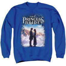 Trevco Sportswear PB119E-AS-3 Princess Bride Storybook Love Adult Crewneck Sweatshirt, Royal - Large