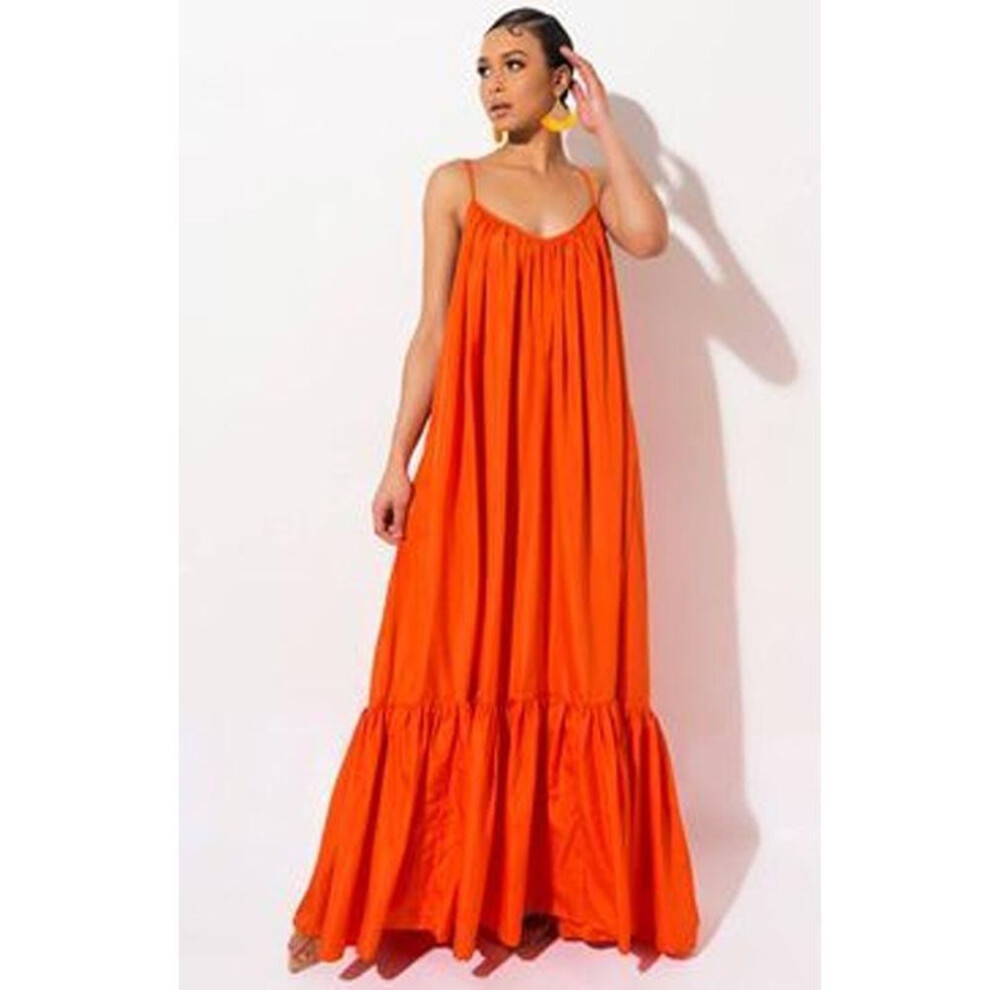 (orange, L) "2025 Summer European & American Women's Sexy Sleeveless Maternity Beach Suspender Dress - Large Sizes