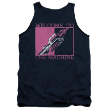 Trevco Sportswear PERRY273-TK-5 Pink Floyd Welcome To The Machine Adult Tank Top, Navy - 2X