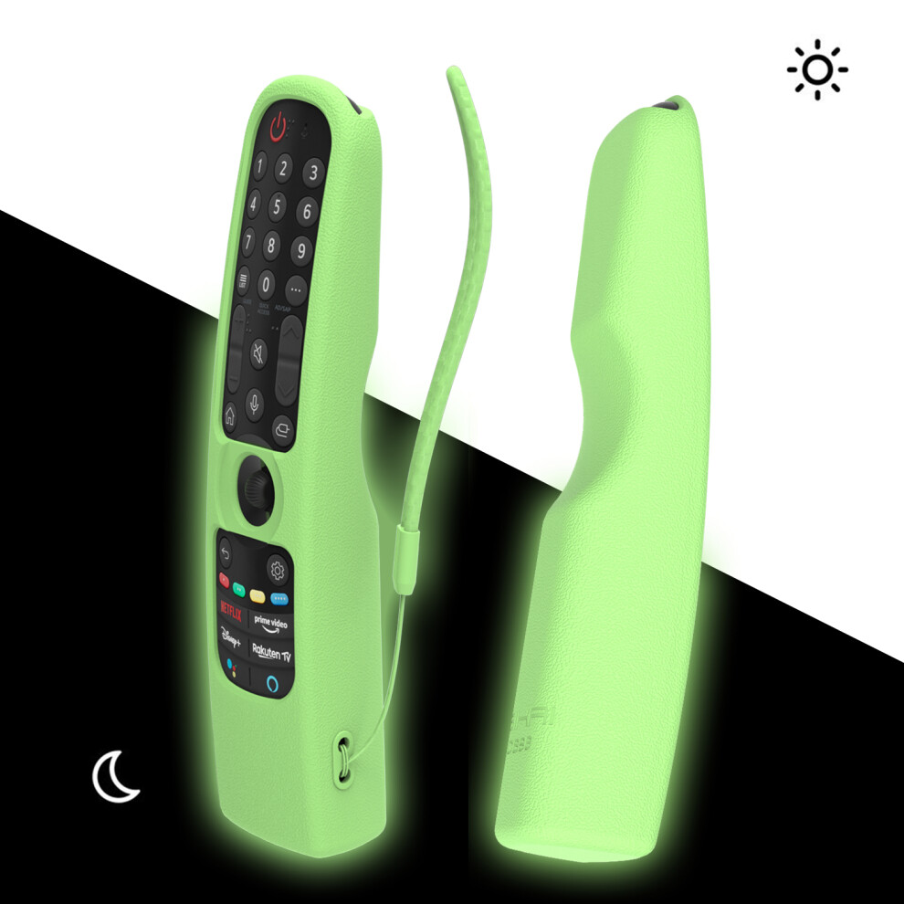 (Glow ) Silicone Case For Lg Mr22ga Mr21ga Mr21n, Mr21gc Remote Control Cover Sikai For Lg Oled Tv Magic Remote Mr21 Ga Green