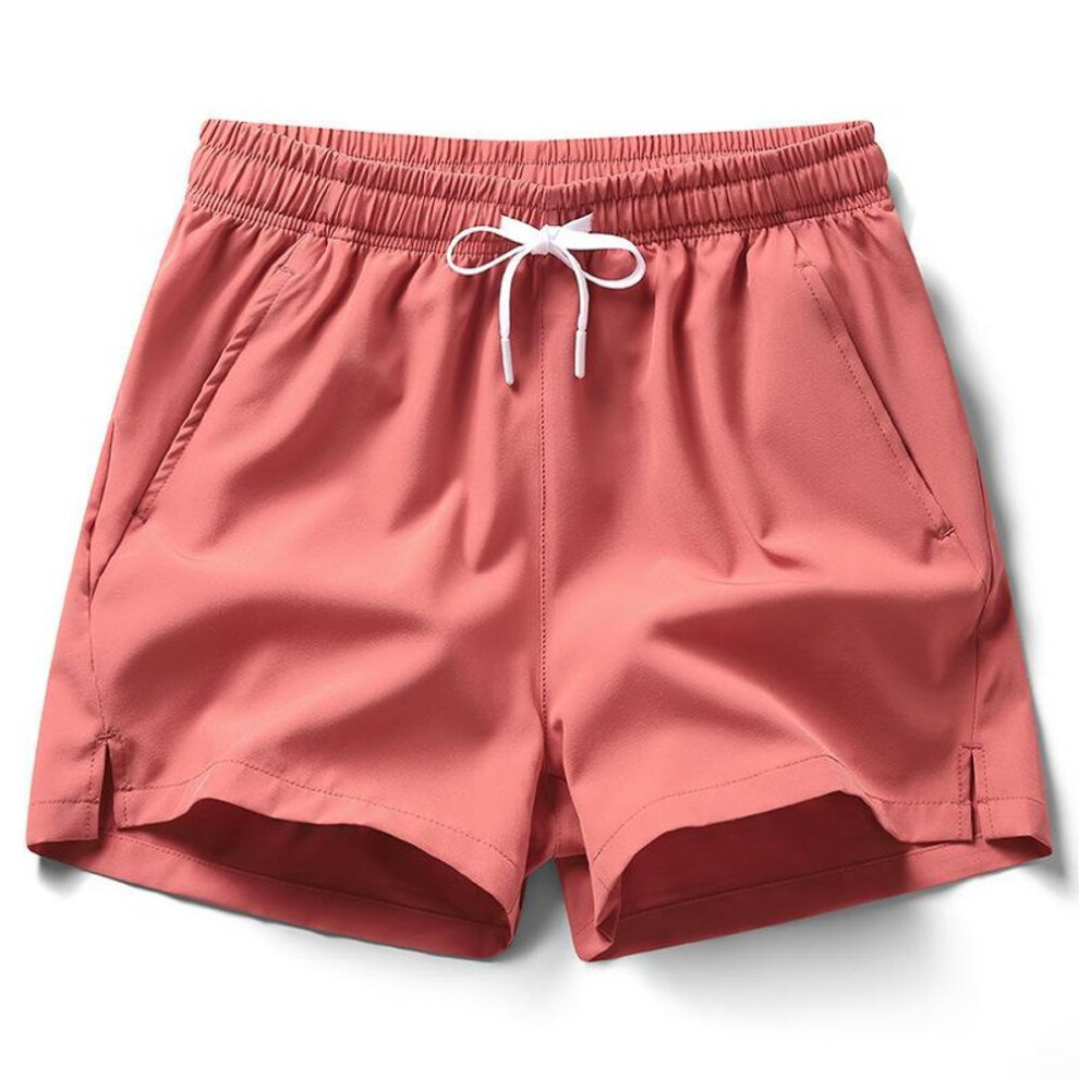 (watermelon red, M) "men's Comfortable Summer Three-quarter Sports Shorts For Running And Leisure