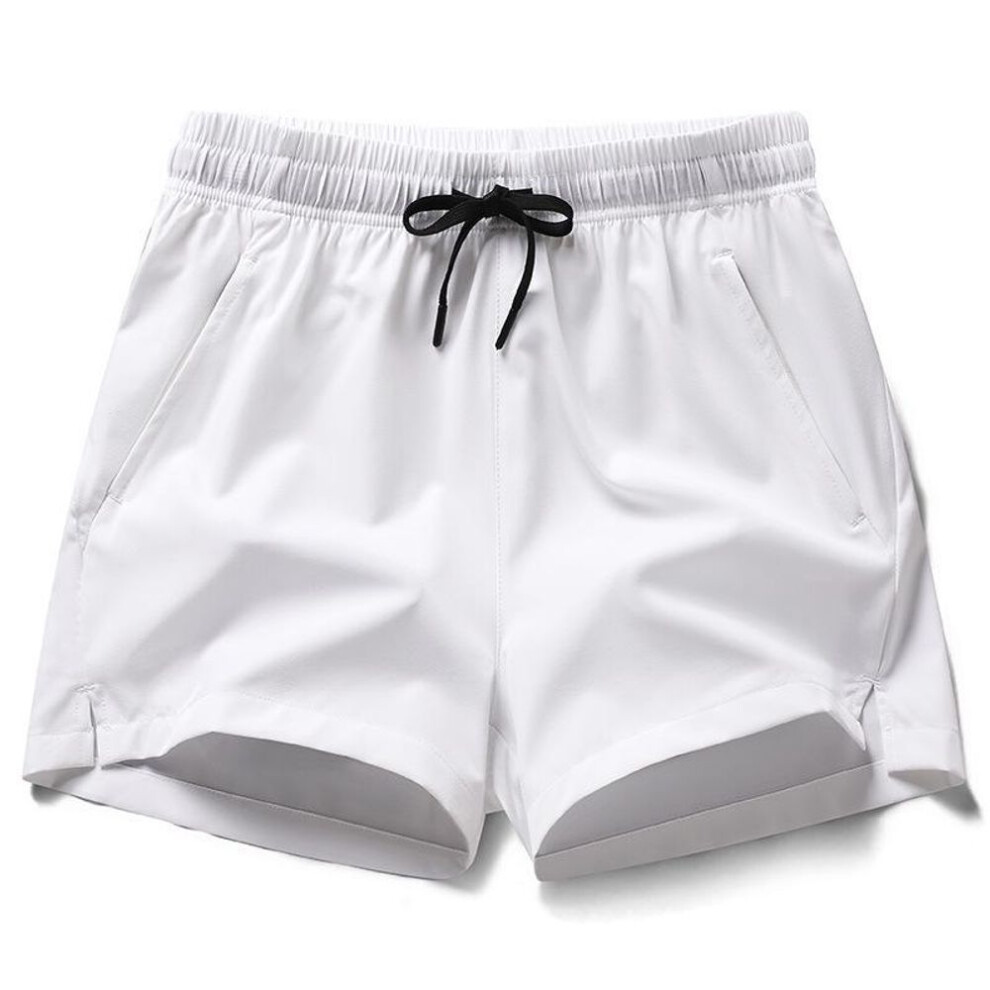 (white, XL) "men's Comfortable Summer Three-quarter Sports Shorts For Running And Leisure