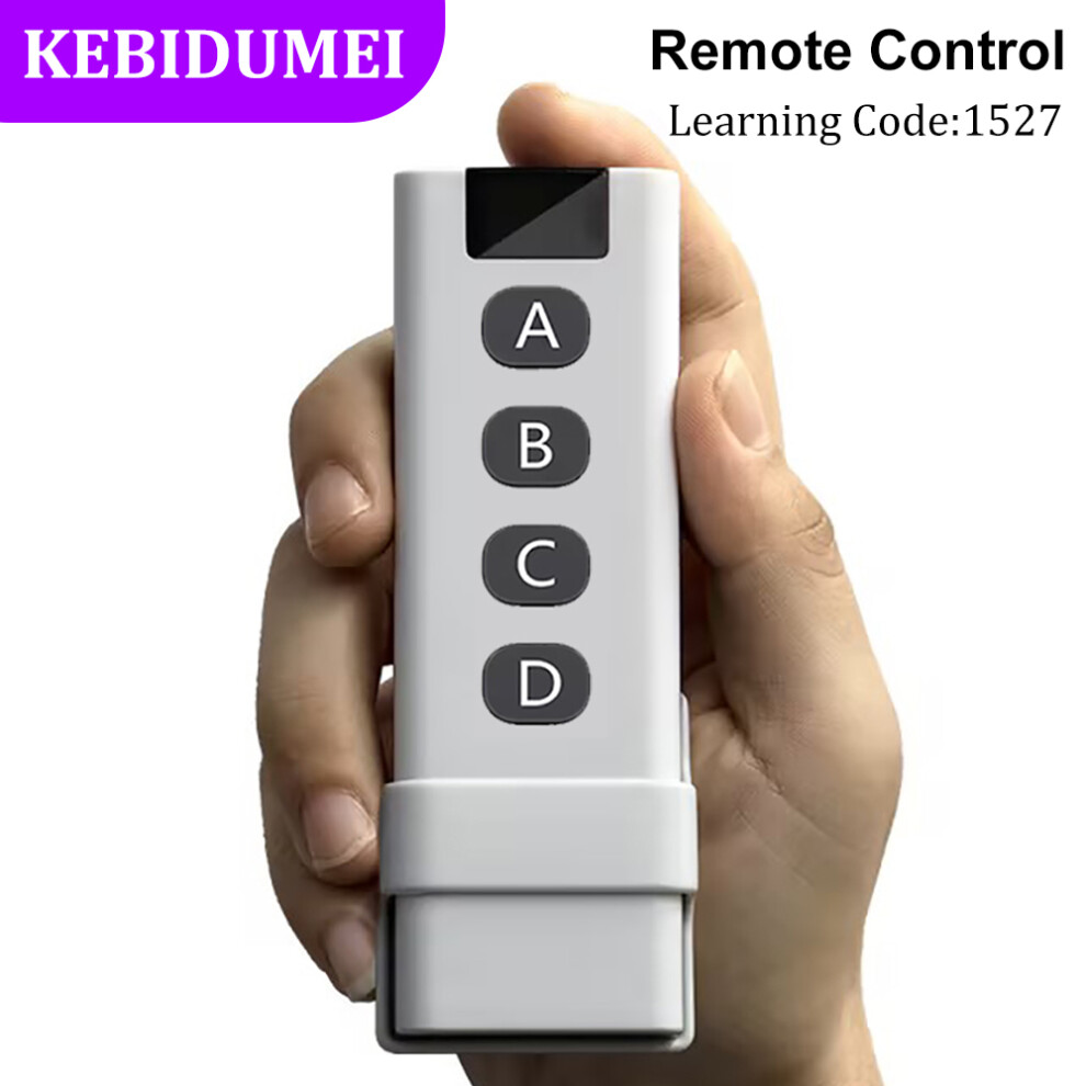 (Low-powered) 433MHz Learning Remote Control RF Remote Control 4Keys Wireless Controller Transmitter Learning Code 1527 for Gadget Gate Garage