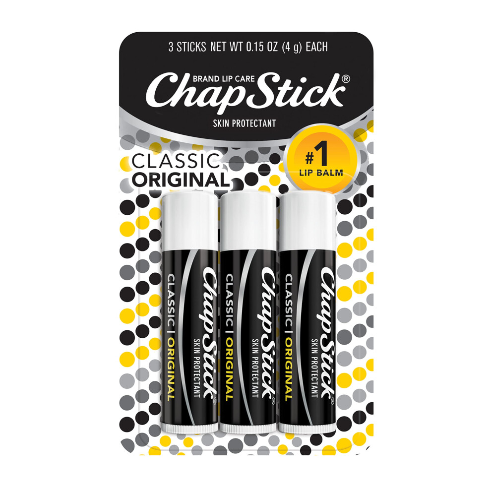 Lippenstift Chapstick Classic Original Lip Balm Tubes Lip Care - 0.15 Oz (Pack Of 3)