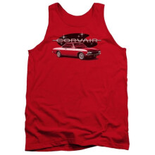 Trevco Sportswear CHV177-TK-2 Chevrolet 65 Corvair Mona Spyda Coupe Adult Tank Top, Red - Medium