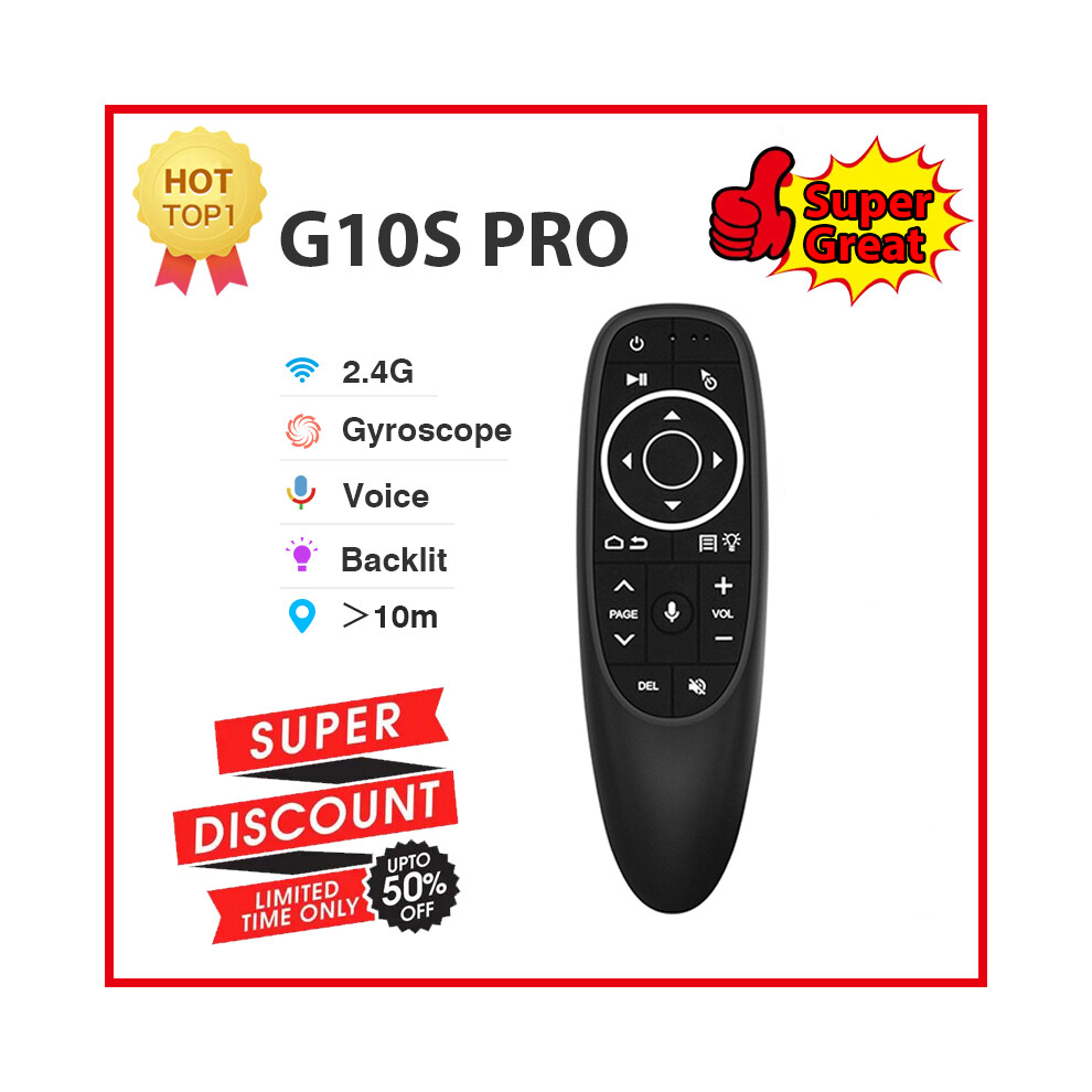 (G10s Pro) G10s Pro Bt Bpr2s Plus 2.4G Wireless Ir Remote Controller Ble Voice Control Air Mouse Smart Remote Control For Android Tv Box Pc 787510154842