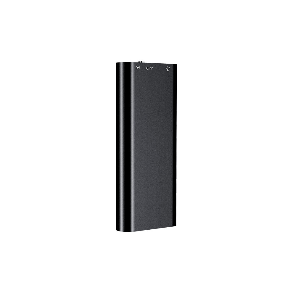 (Black) 8GB Ultra-Thin Mini Voice Recorder Digtal Professional Sound Activated Dictaphone Noise Reduce Record MP3 Player