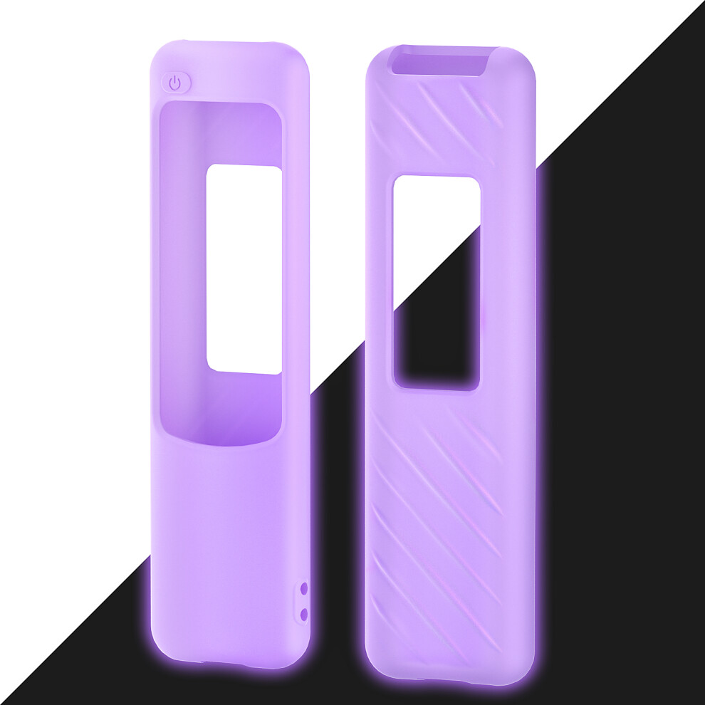 (Luminous ) Bn59-01432A For Samsung Protective Silicone Case Tv Remote Control Soft Sleeve Cover Purple