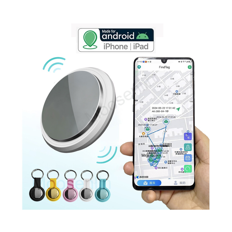 (Black-Airtag) Smart Airtag Bluetooth GPS Tracker Work with Android&iOS System Air Tag Tracker Mini Locator Pet Key Finder