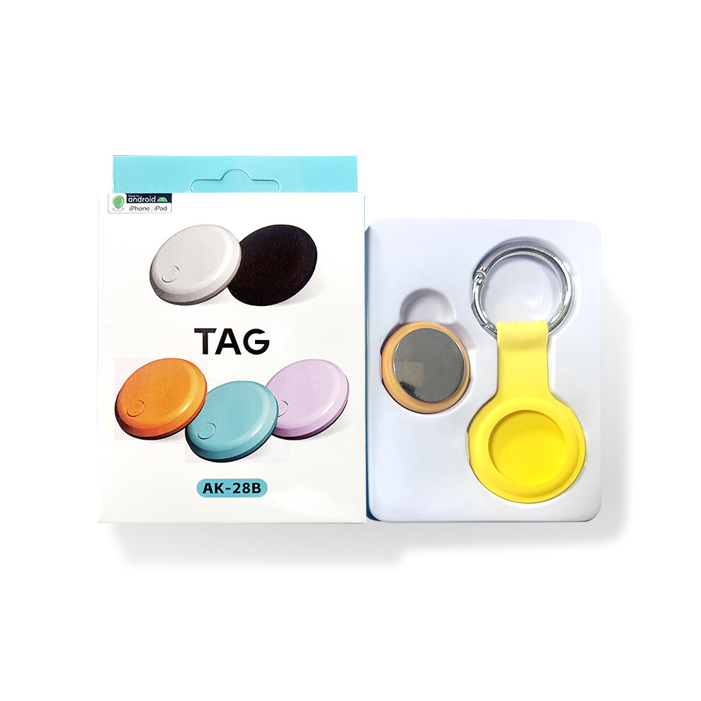 (-Airtag) Smart Airtag Bluetooth Gps Tracker Work With Android&Ios System Air Tag Tracker Mini Locator Pet Key Finder Yellow