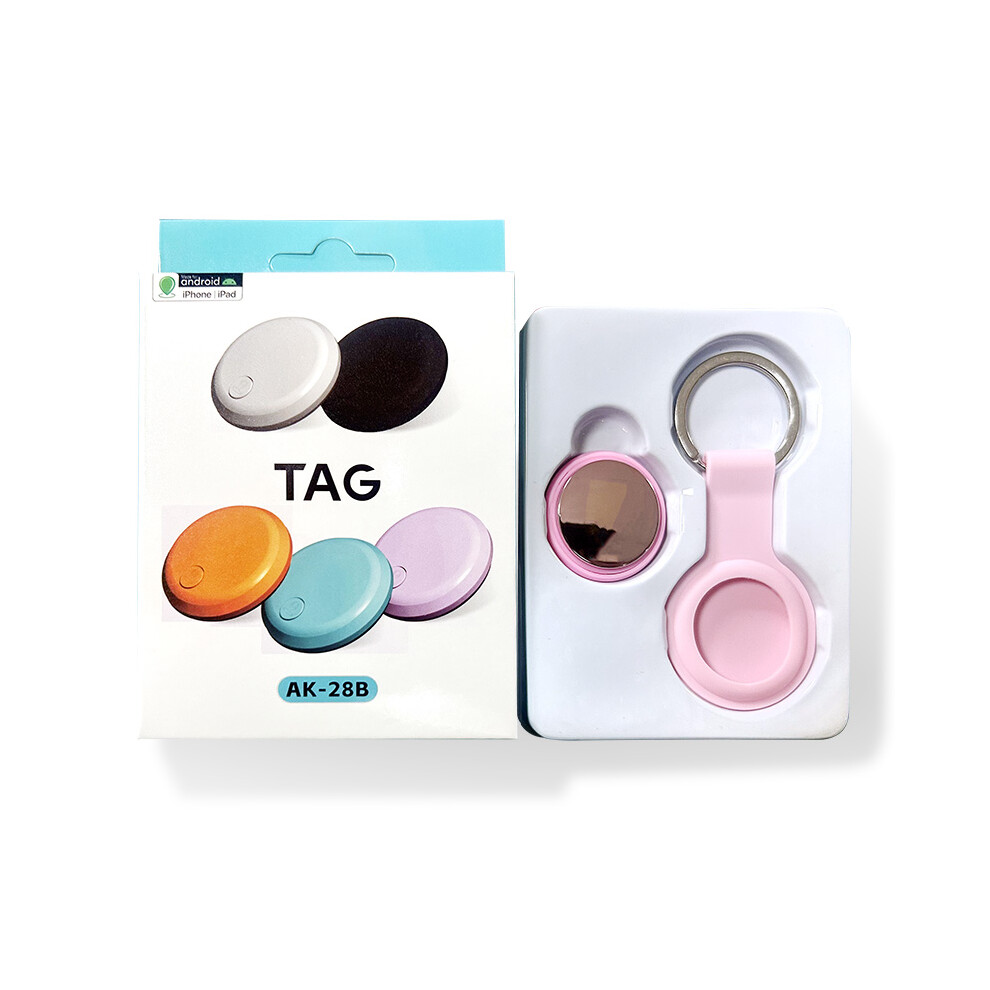 (Pink-Airtag) Smart Airtag Bluetooth GPS Tracker Work with Android&iOS System Air Tag Tracker Mini Locator Pet Key Finder
