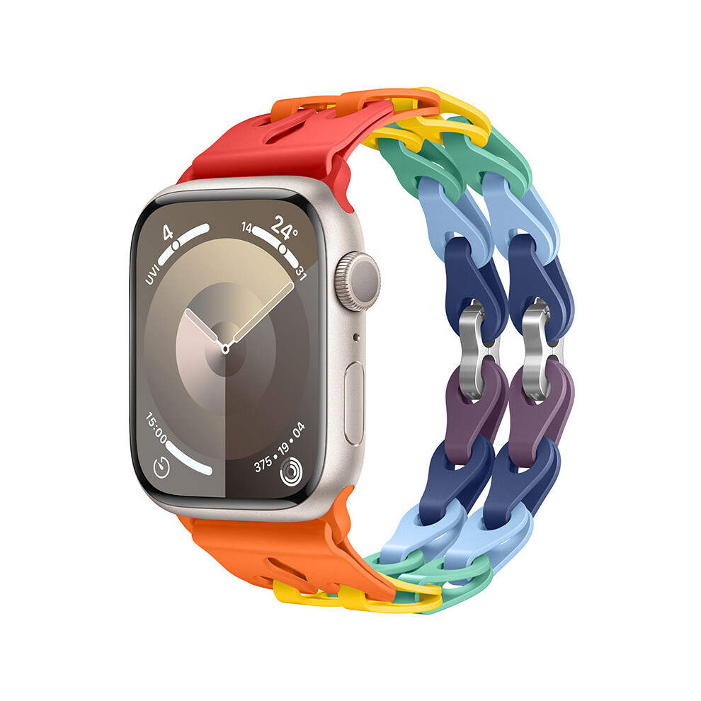 (Colorful, 42Mm 44Mm 45Mm 49Mm) Silicone Strap For Apple Watch Ultra 2 Band 49Mm 44Mm 42Mm 38 40Mm 41Mm Sport Correa Bracelet For Iwatch Series 9 8 7 Not,Specified 785712263270