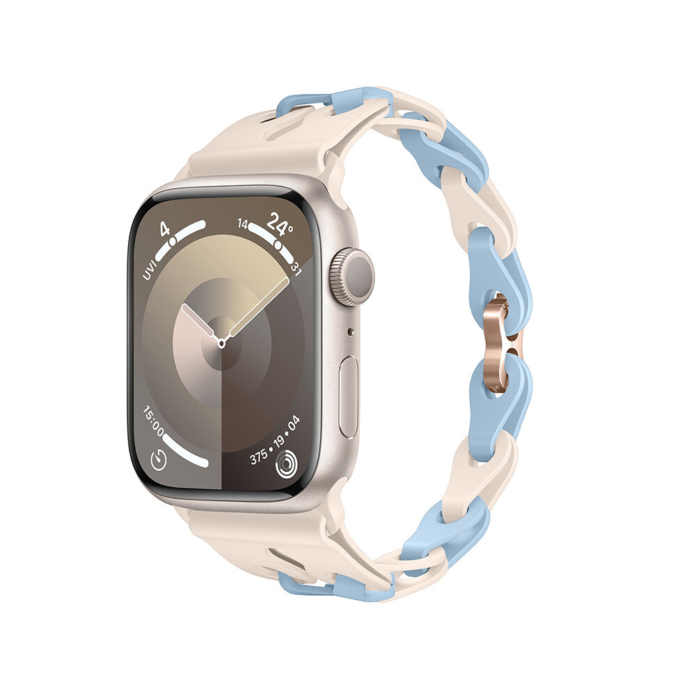 (Single LB Star, 38mm 40mm 41mm) Silicone Strap for Apple Watch Ultra 2 Band 49mm 44mm 42mm 38 40mm 41mm Sport Correa Bracelet for Iwatch Series 9 8 7