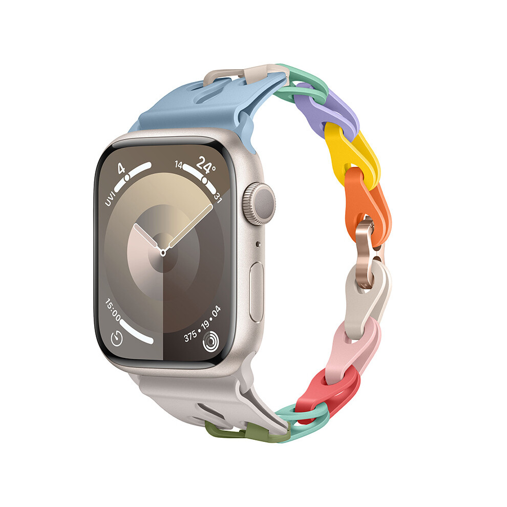 (Single Macaron, 42mm 44mm 45mm 49mm) Silicone Strap for Apple Watch Ultra 2 Band 49mm 44mm 42mm 38 40mm 41mm Sport Correa Bracelet for Iwatch Series