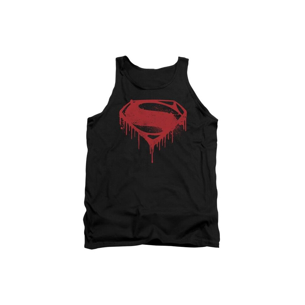 Trevco Sportswear BVS120C-TK-1 Batman vs Superman Splattered Adult Tank Top, Black - Small-image-OPC-PGCMN6B-NEW