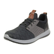 Skechers Men's Classic Fit-Delson-Camden Sneaker Black/Grey 13 Wide