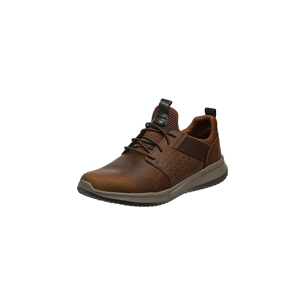 Skechers Mens Delson - Axton Sneaker Dark Brown 11.5 Us