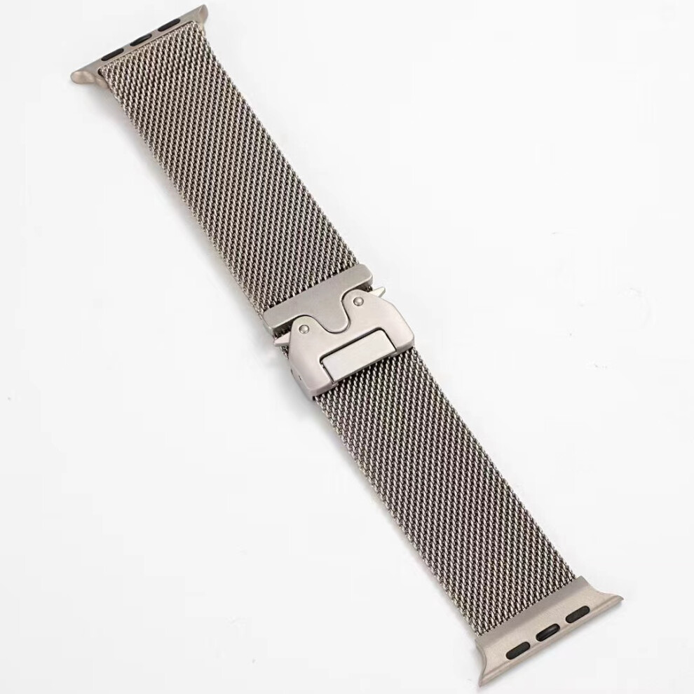 (Titanium, 42 44 45 46 49mm) Milanese Loop Strap For Apple Watch Band Ultra 2 49mm 46mm 45mm 44mm 42mm Stainless Steel Metal for iWatch Series 10 9 8
