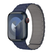 (indigo gray, 42mm 44mm 45mm 49mm) Magnetic Loop for Apple Watch Bands 44mm 40mm 49mm 45mm 41mm 38mm Silicone Bracelet iWatch Series 9 8 7 6 5 4 3 Se ultra 2 strap