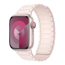 (pink, 38mm 40mm 41mm) Magnetic Loop for Apple Watch Bands 44mm 40mm 49mm 45mm 41mm 38mm Silicone Bracelet iWatch Series 9 8 7 6 5 4 3 Se ultra 2 strap