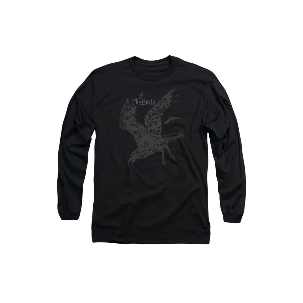 Trevco Sportswear UNI893-AL-6 Birds Poster Adult Long Sleeve T-Shirt, Black - 3X-image-OPC-PGCMW6F-NEW