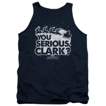 Trevco Sportswear WBM684-TK-2 Christmas Vacation You Serious Clark Adult Tank Top, Navy - Medium