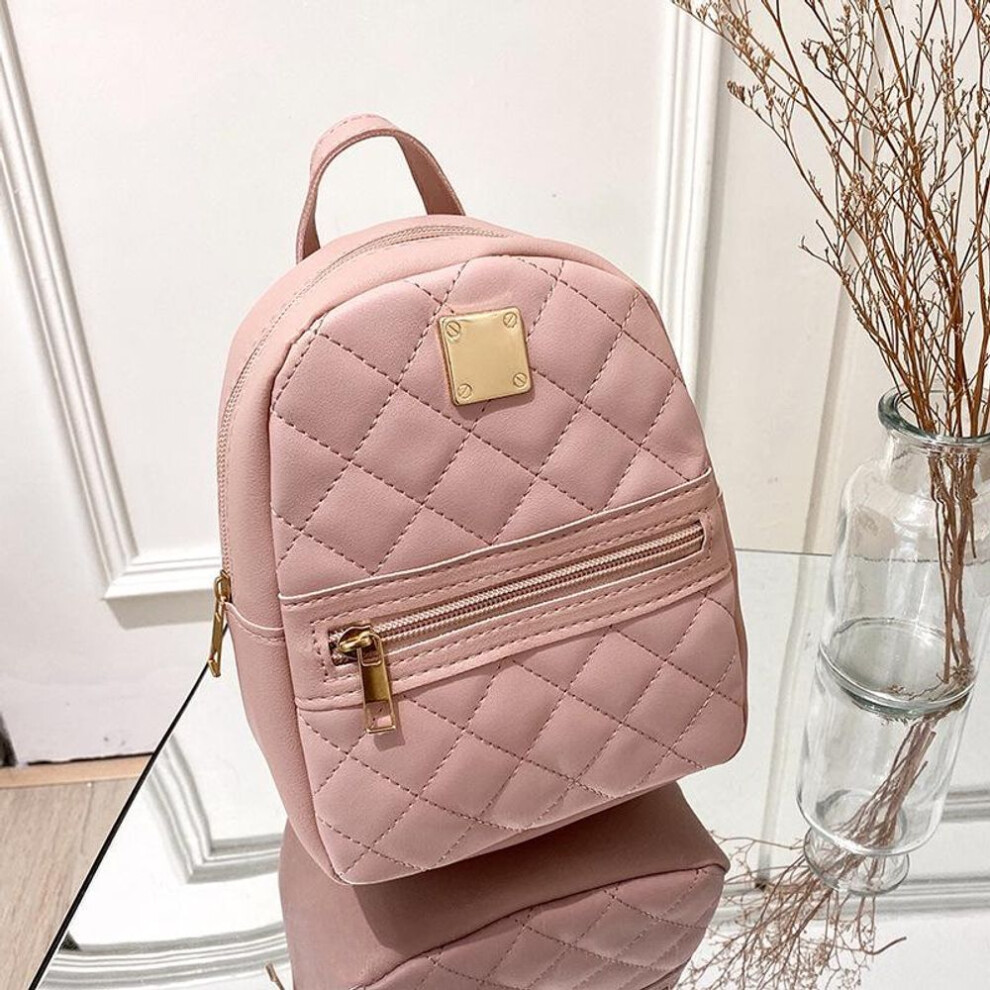 (pink) 2021 Diamond Fashion Women's Casual Backpacks & Handbags - Small School Bags & Single Shoulder Mobile Phone Bags