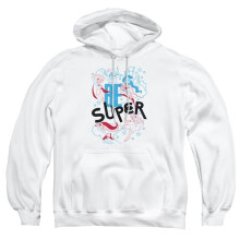 Trevco Sportswear DCSHG105-AFTH-1 DC Superhero Girls Be Super Adult Pullover Hoodie, White - Small