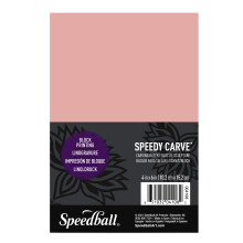 Bloc de gravure Speedball Speedy-Carve Rectangle Rose 4 x 6 pouces Linol?um pour la gravure