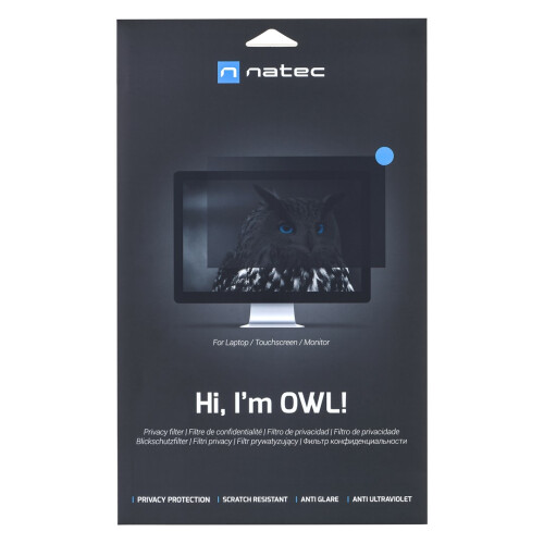 NATEC OWL Privacy Filter 17,3 tommer Mørkegrå