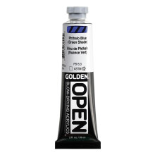 Acrilice cu uscare lenta OPEN de GOLDEN Phthalo Blue/G.S. 2 fl oz. Tub Vopsea Acrilica Profesionala Transparenta